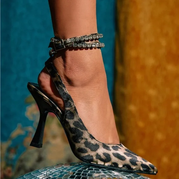 ZARA HIGH-HEELED SLINGBACK INTERCHANGEABLE STRAP SHOES SIZE 6.5(37) - Picture 4 of 10